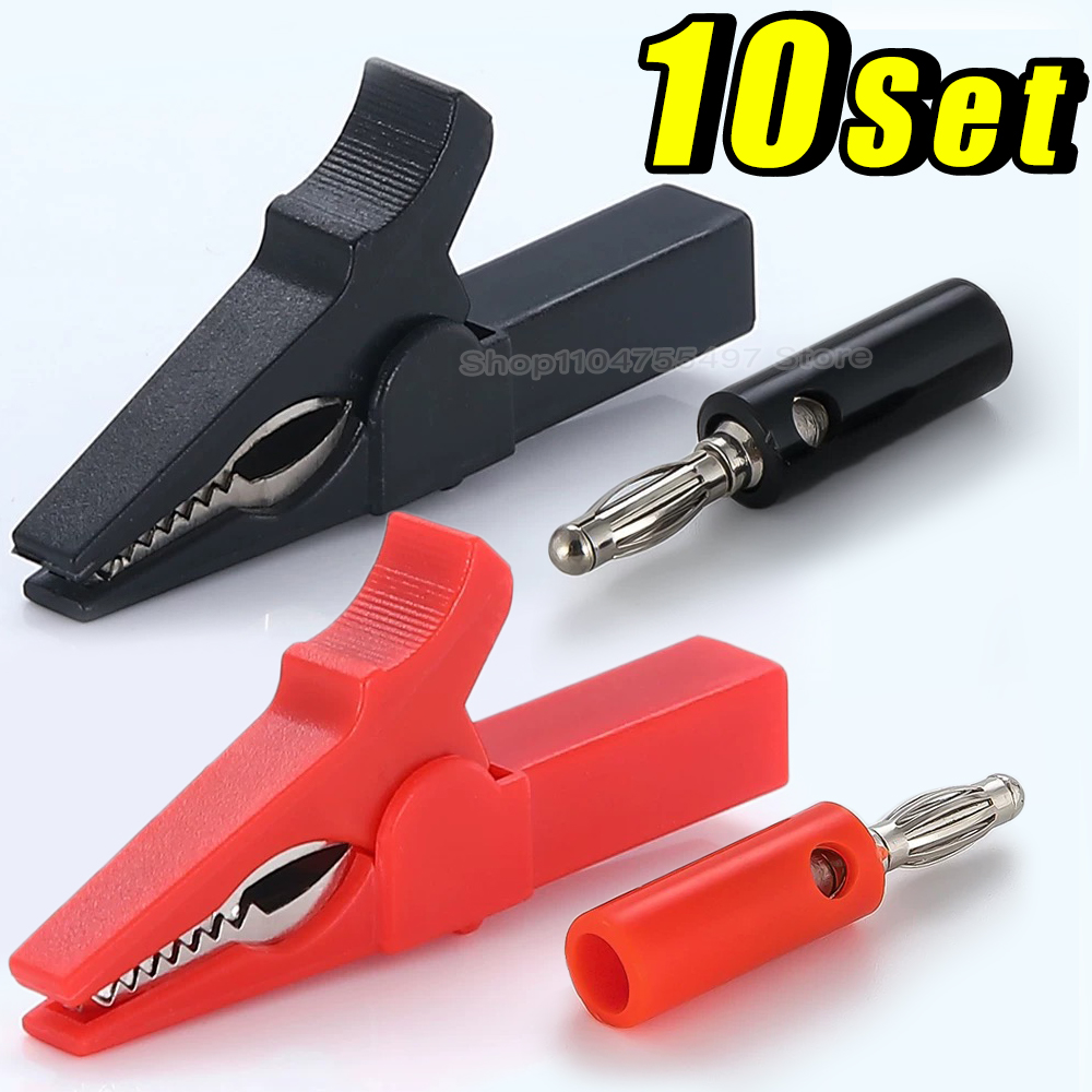 Crocodile Clip Set - Pince crocodile avec fiches banane, sans