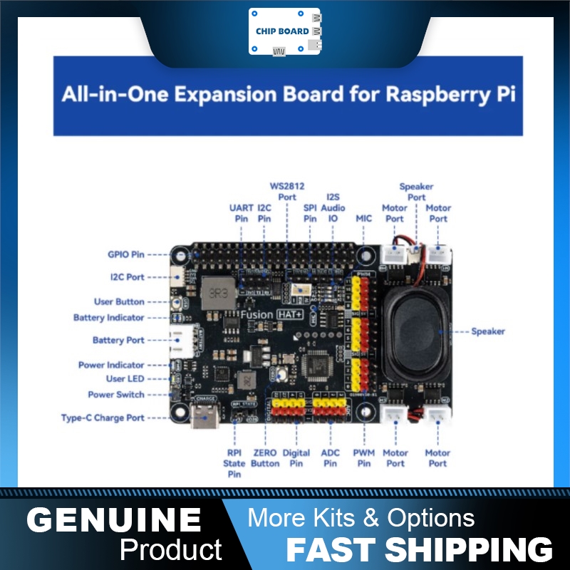 Raspberry Pi Zero - SunFounder Fusion HAT+ : Carte d'extension