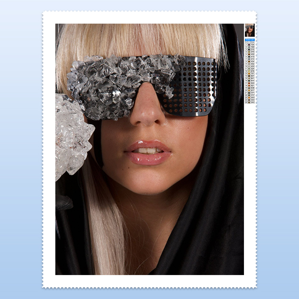 Diy Electronics Art - L-Lady G-Gaga Peinture Diamant Musique Électronique