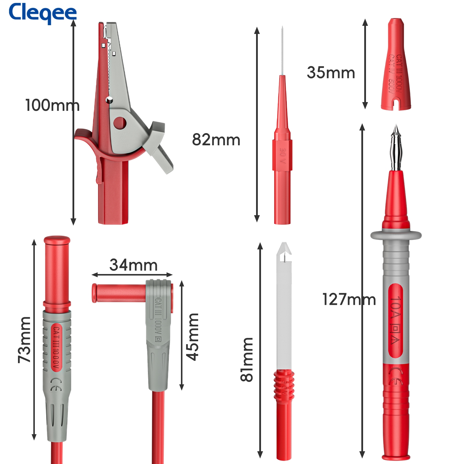 Cleqee-Kit de test multimètre  - Crocodile Clip Set avis et prix